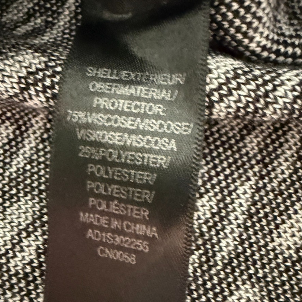 Arianna Papell Patterned Knit Top Black White Button Polo Sweater Minimalist L - Picture 7 of 9